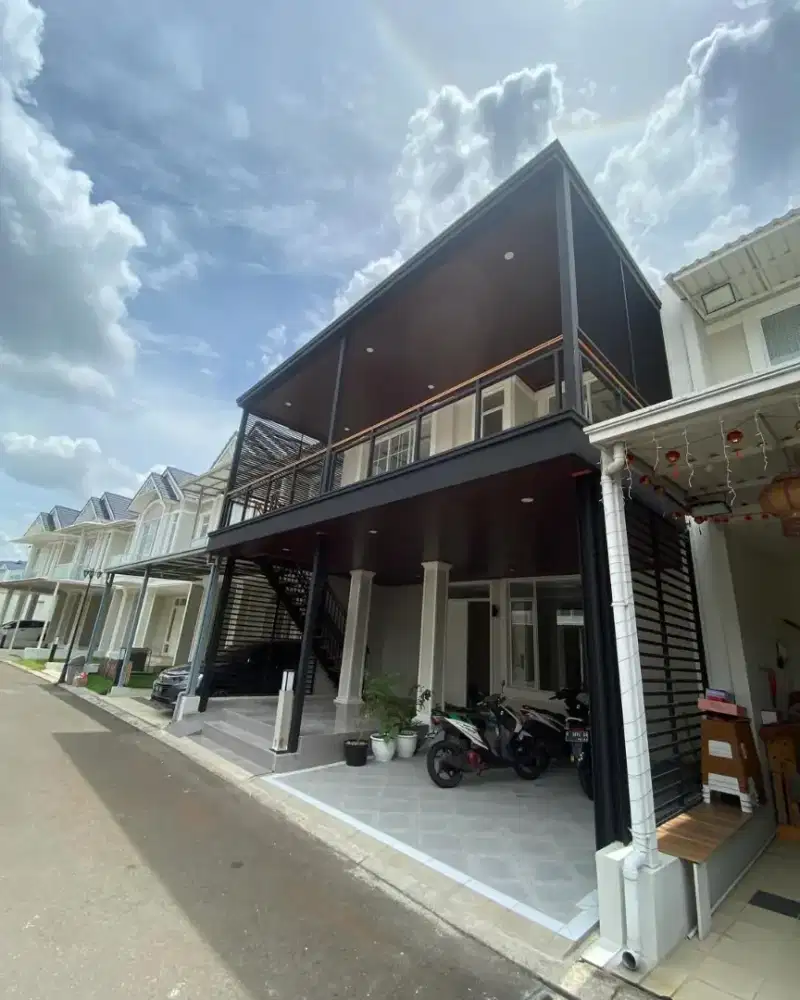 Kanopi balkon dak plat mezzanine & canopy alderon plafon pvc kaca dll