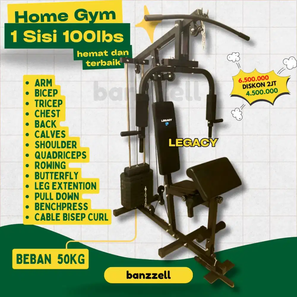 Ready aneka home gym murah alat olahraga fitnes angkat beban