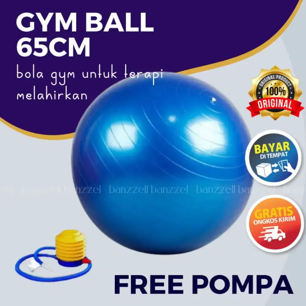 Alat gym ball bola gym buat senam bonus pompa
