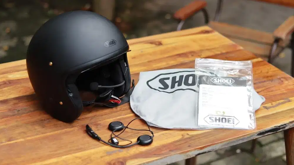 Helmet Shoei J.O Matt Black XL bonus Sena 3s ( preloved like new )