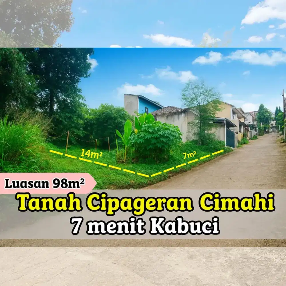 Tanah Cimahi Utara Dijual Cepat dalam komplek