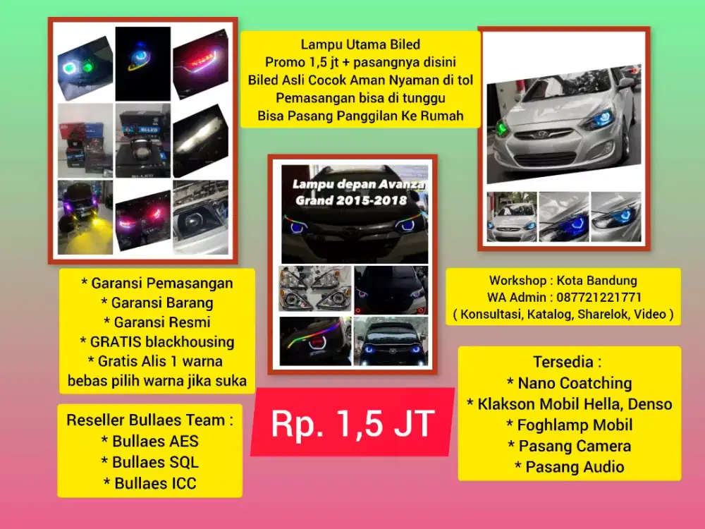 Biled Mobil Murah PROMO Bullaes Team, bisa pasang panggilan Ke Rumah