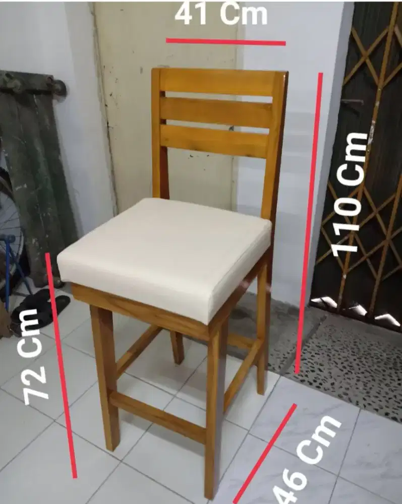 Kursi Bar kayu jati