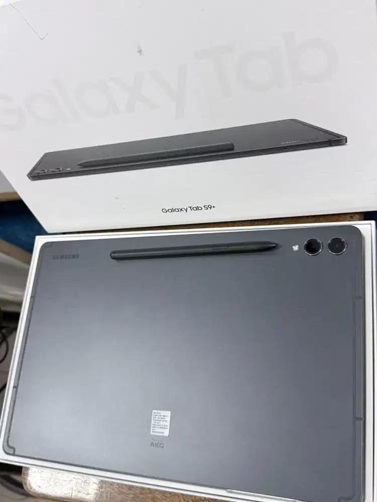 Samsung S9plus 12/256 fullsett pencil, plastikan sekeliling body tab