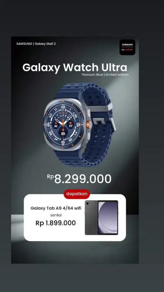 Beli 1 dapat 2 watch ultra free galaxy tab a9