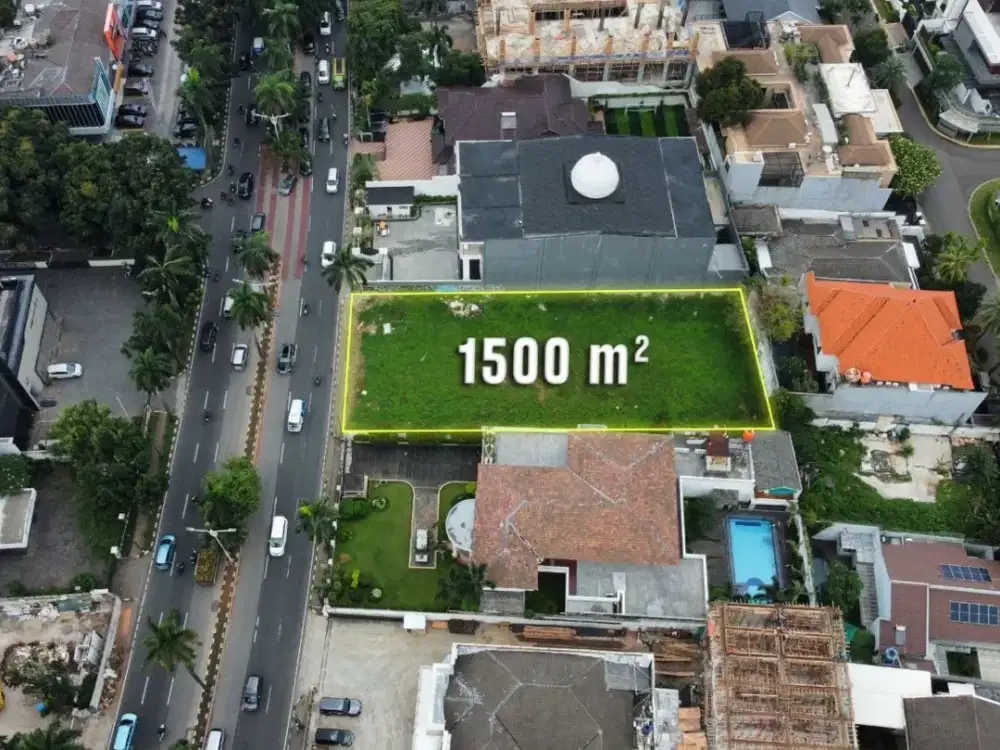 Tanah Prime Location di Metro Pondok Indah – Pinggir Jalan Raya, Luas 1500 m², Nego!