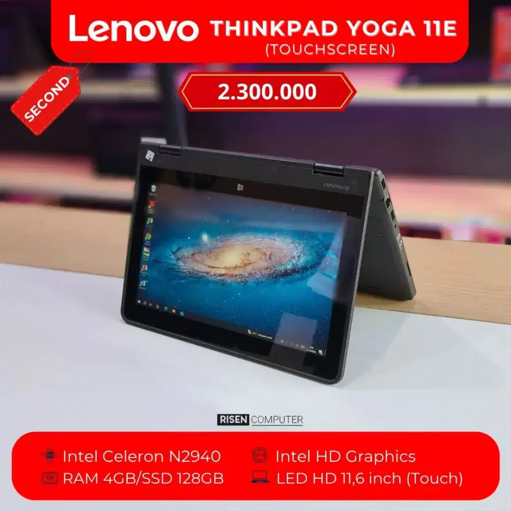 LENOVO THIKPAD YOGA 11E Celeron N2940 HD 11.6inch RAM 4GB SSD 128GB