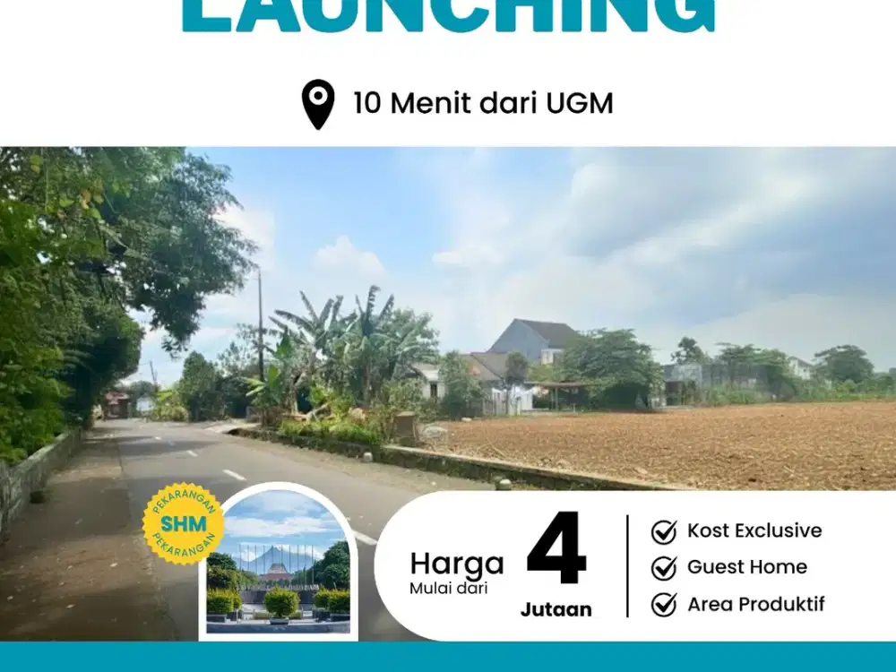 Tanah Jogja Dekat Kampus UGM, Cocok Bangun Kost Ekslusif