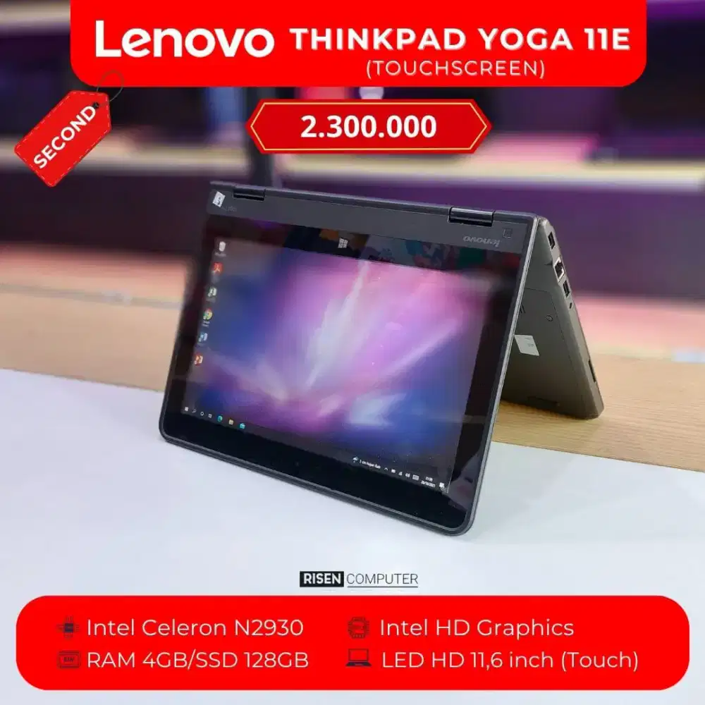 LENOVO THINKPAD YOGA 11E Celeron N2930 HD 11.6inch RAM 4GB SSD 128GB