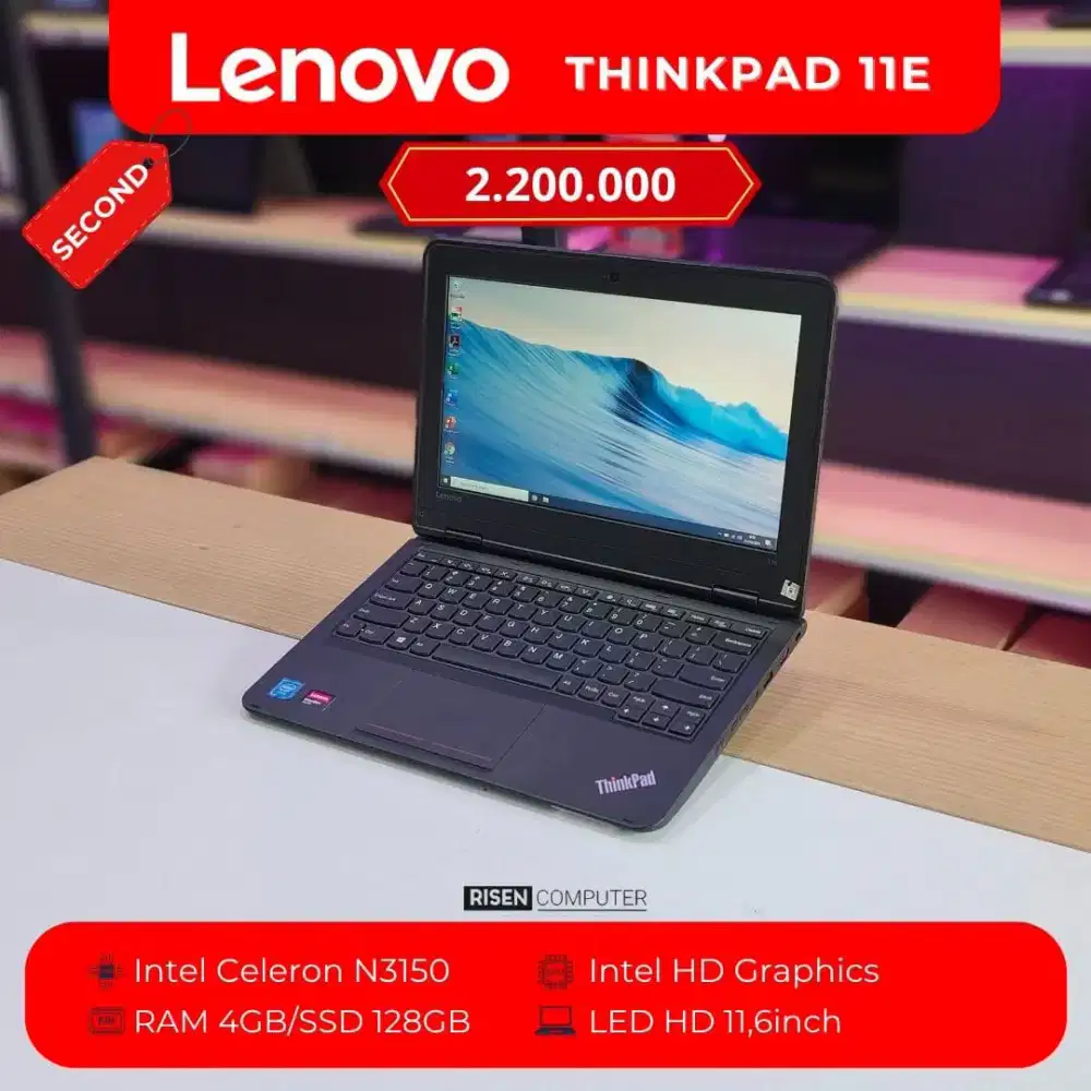 LENOVO THINKPAD 11E Intel Celeron N3150 HD 11.6inch RAM 4GB SSD 128GB