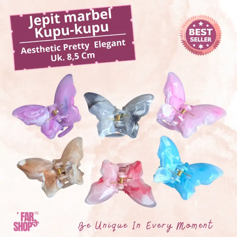 Jedai Marbel Kupu-Kupu 8,5 Cm — Aesthetic Pretty Elegant cantik