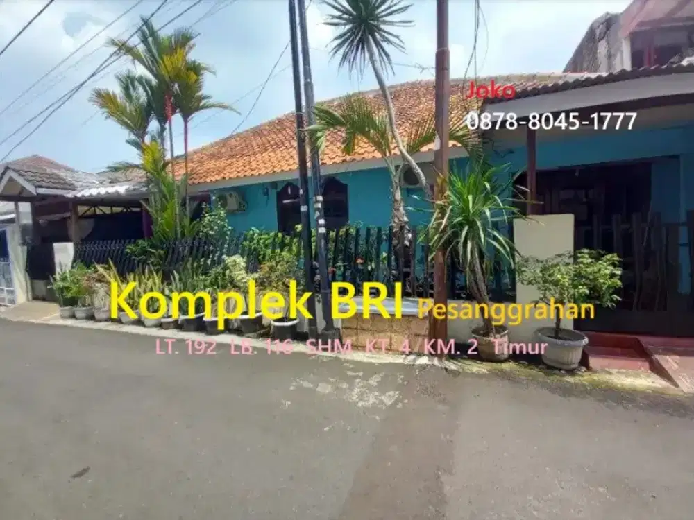 Rumah Asri TERMURAH di Komplek BRI Pesanggrahan, Jakarta Selatan