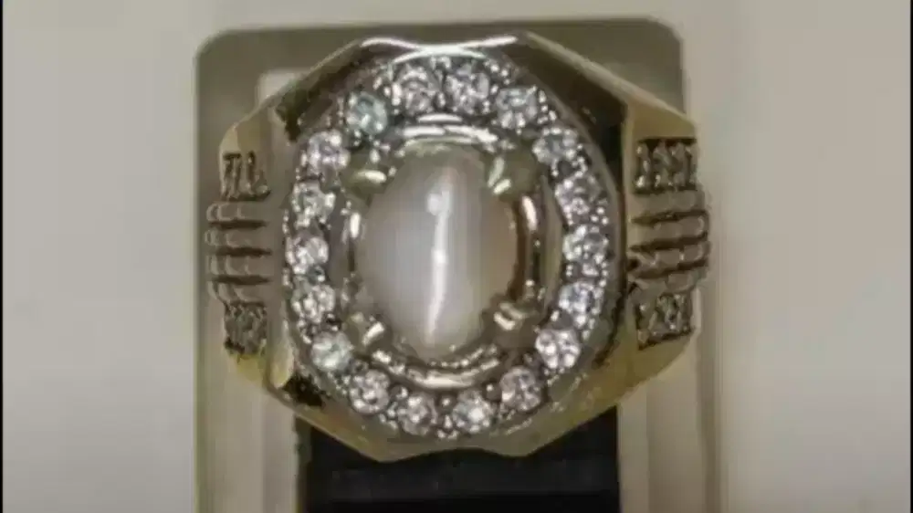 ASLI PERMATA MOONSTONE CAT EYES RING.7