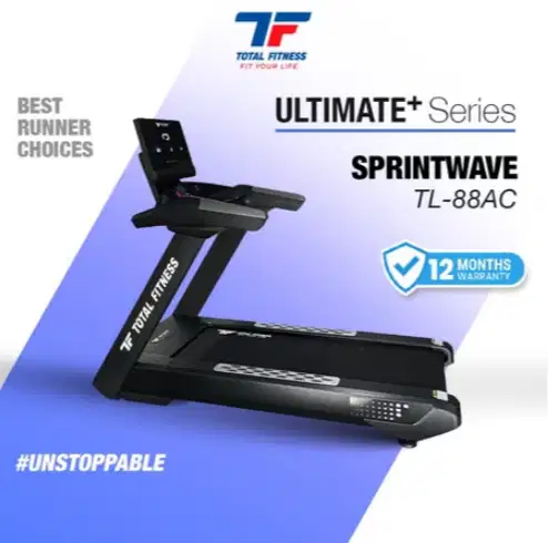 Big Elektrik Treadmill Commercial 4 HP Motor AC TL 88 AC Alat Olahraga