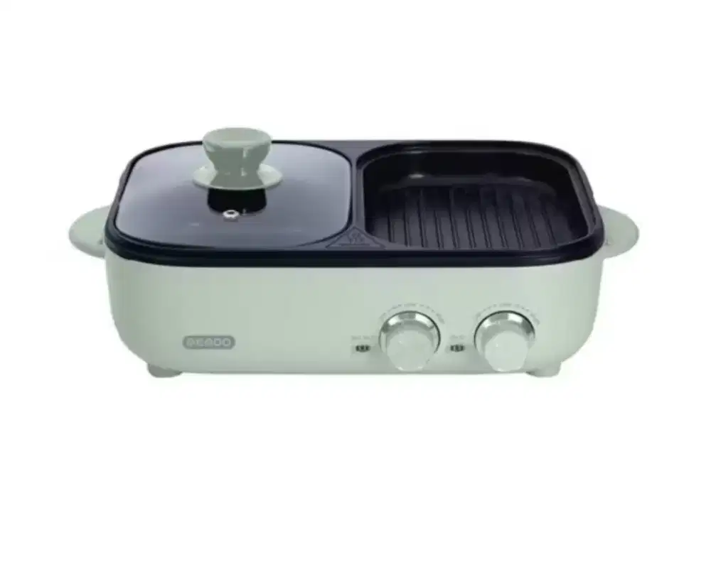 Memoo 3in1 Multicooker 1,5 Ltr Hotpot Gril Fryer 1200 Watt - Hijau