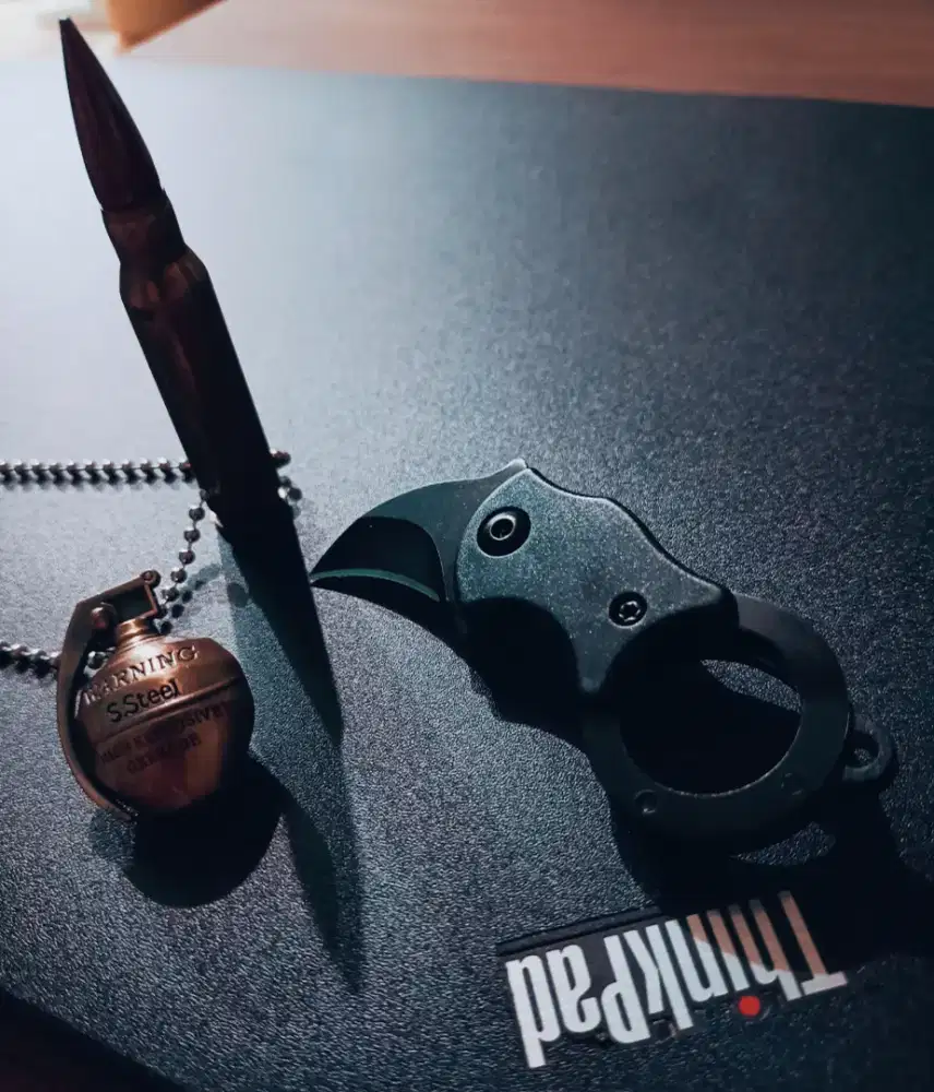 Karambit Mini Lipat EDC Freestyle Knife Plus Leather Case Original