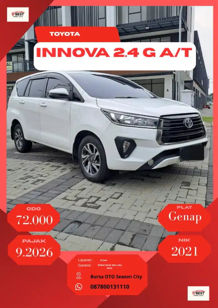 Toyota INNOVA 2.4 G a/t diesel 2021