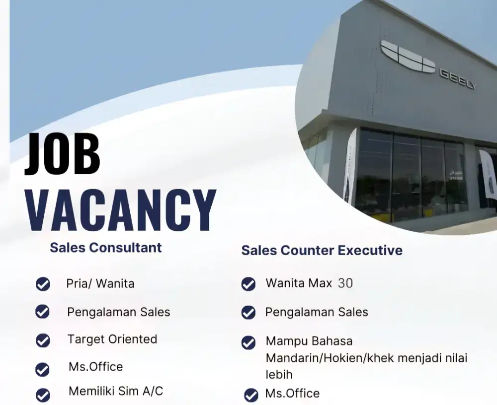 Sales Consultant Otomotif Mobil