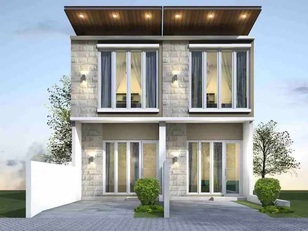 rumah minimalis modern murah d Wonorejo Rungkut Semampir nirwana green lake