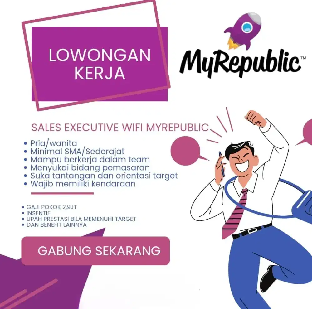 Lowongan Sales Wifi Myrepublic