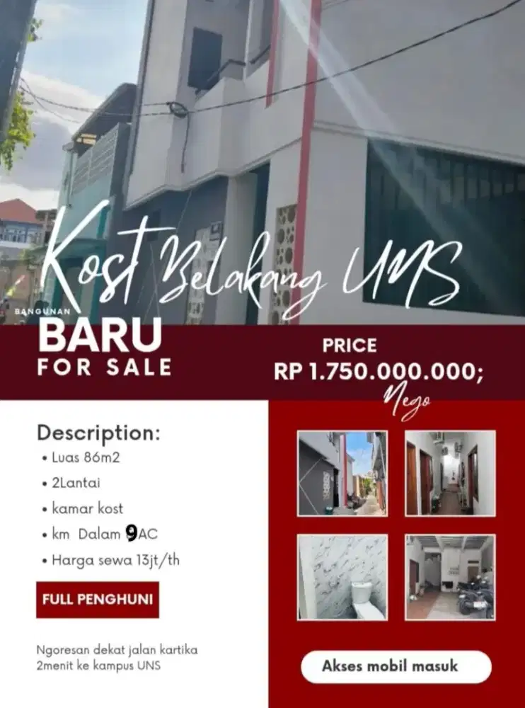 Kost aktif full penghuni UNS Surakarta