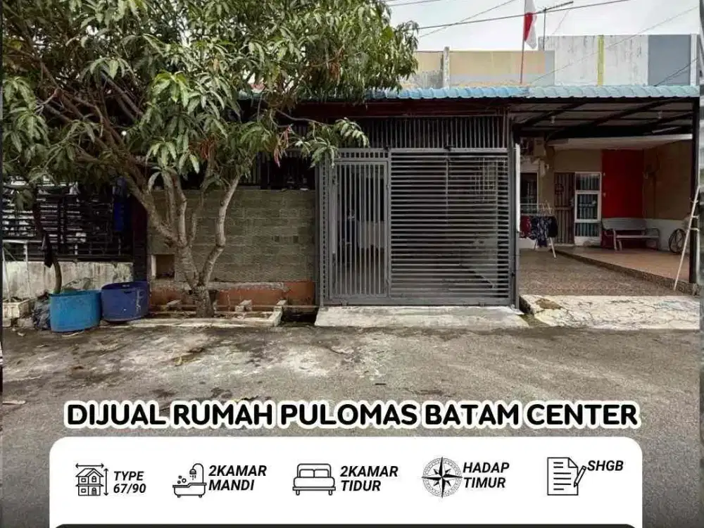 Dijual Rumah Pulomas Residence Batam Center