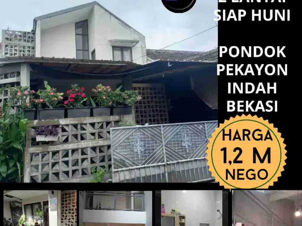 Dijual cepat rumah 2 lantai rapi siap huni di Pondok Pekayon Indah Bekasi