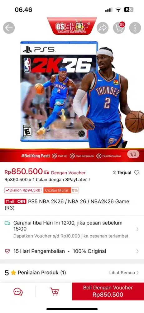 kaset ps5 NBA masih segel new!!