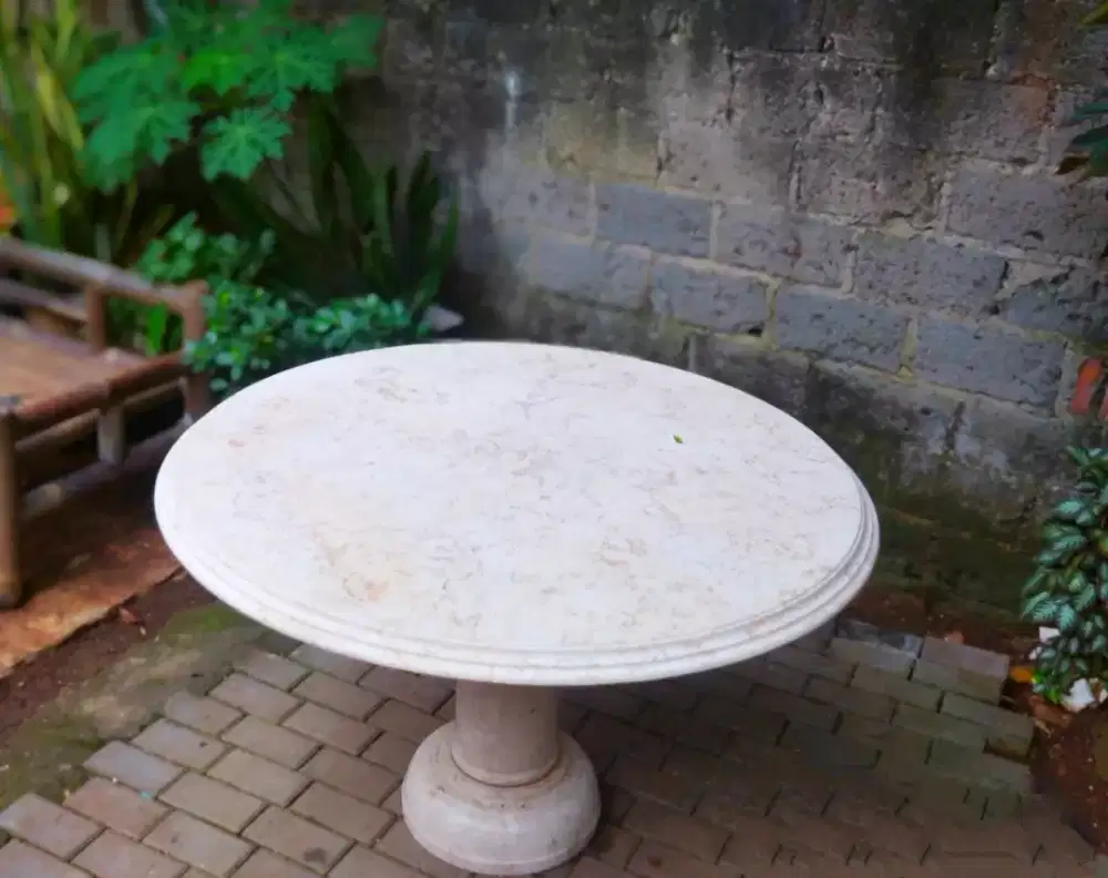 Meja Makan Meja Marmer Meja bulat Mewah Elegan