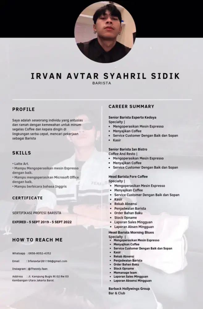 MENCARI PEKERJAAN SEBAGAI BARISTA