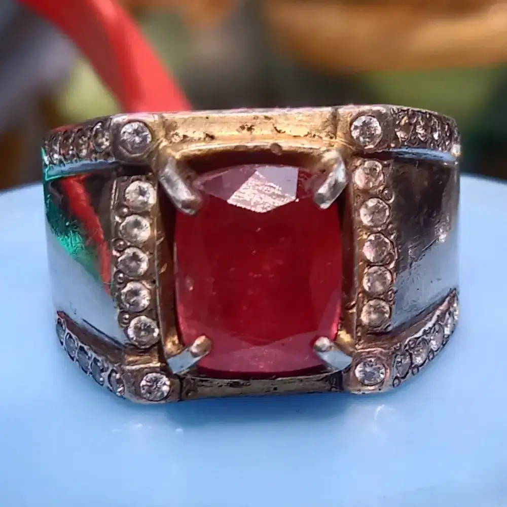 Batu ruby ring perak