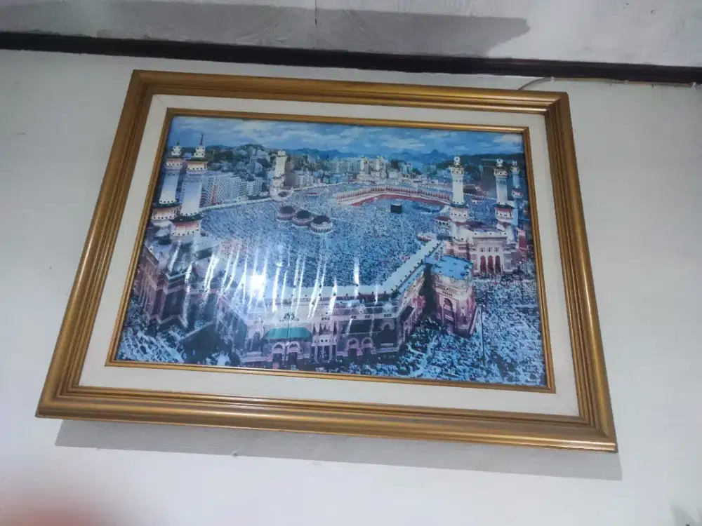 Hiasan dinding gambar masjidil haram mekah