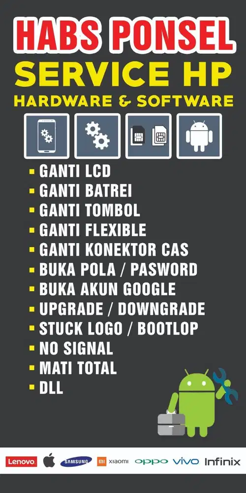 SERVICE HP ANDROID SOFTWARE DAN HARDWARE