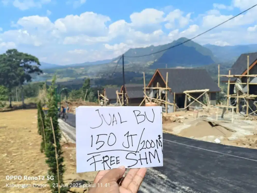 Tanah Vila Puncak dua Luas 200 Meter SHM Cocok Untuk Villa dan kebun