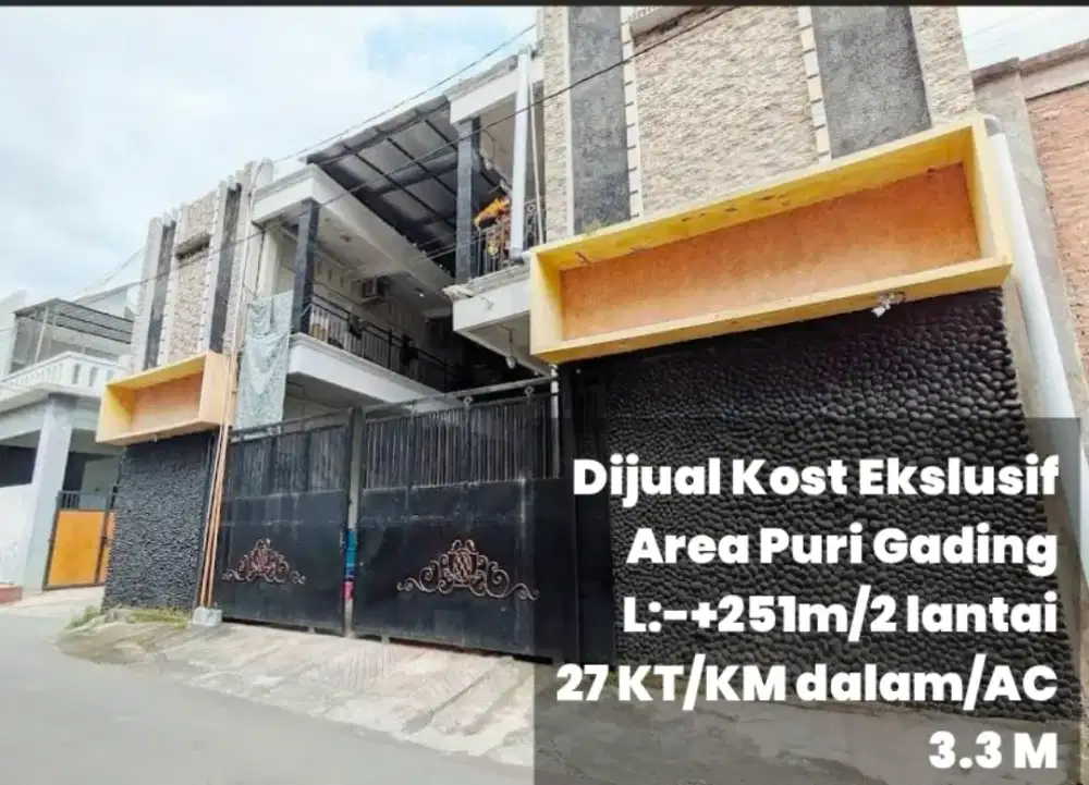 Dijual kost Ekslusif 27 KT, AC,