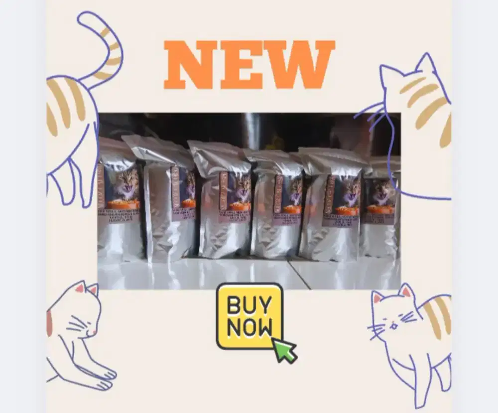 1KG PAKAN MAKANAN KUCING PENGGEMUK PERSIA REKOMENDASI CAT FOOD