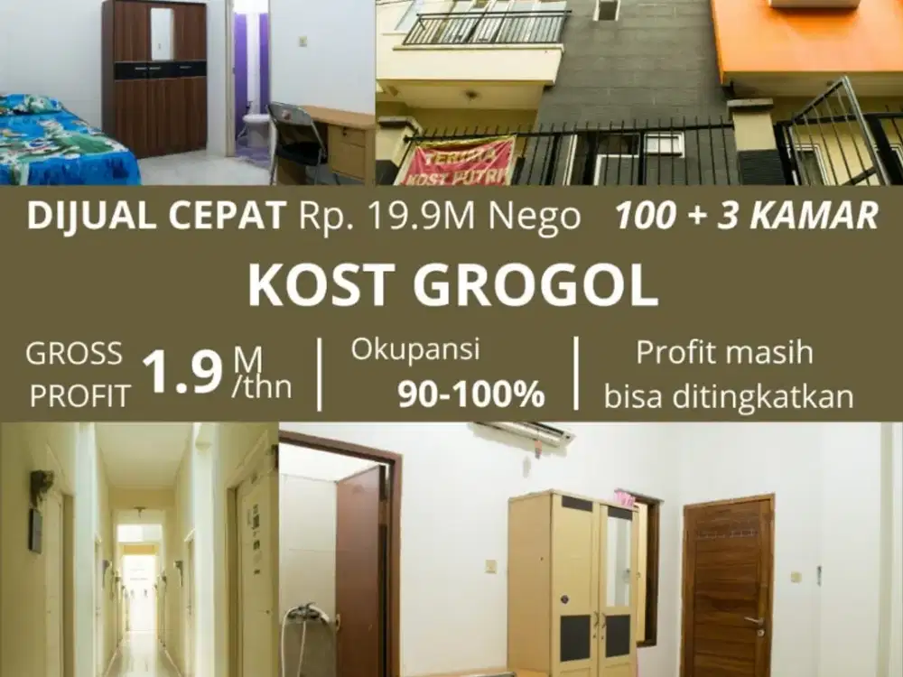 DIJUAL KOST PUTRI DI GROGOL PETAMBURAN JAKARTA BARAT