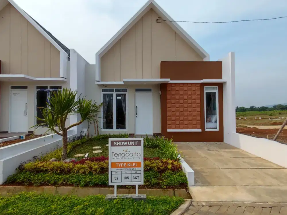 Cukup booking fee DP 0%. Rumah Ready stok di TERRACOTTA Bogor Raya