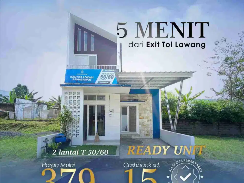 RUMAH MURAH 2 LANTAI LAWANG DEKAT EXIT TOL