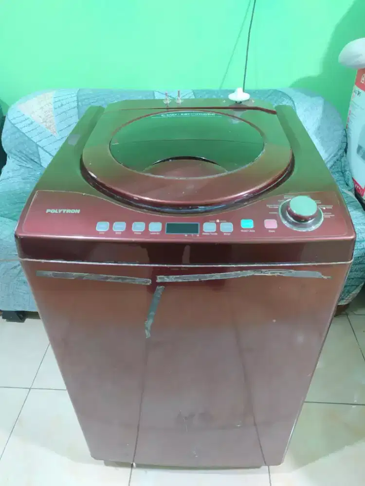 Mesin Cuci Polytron 8 kg,(dah manual) tapi mulus normal lancar
