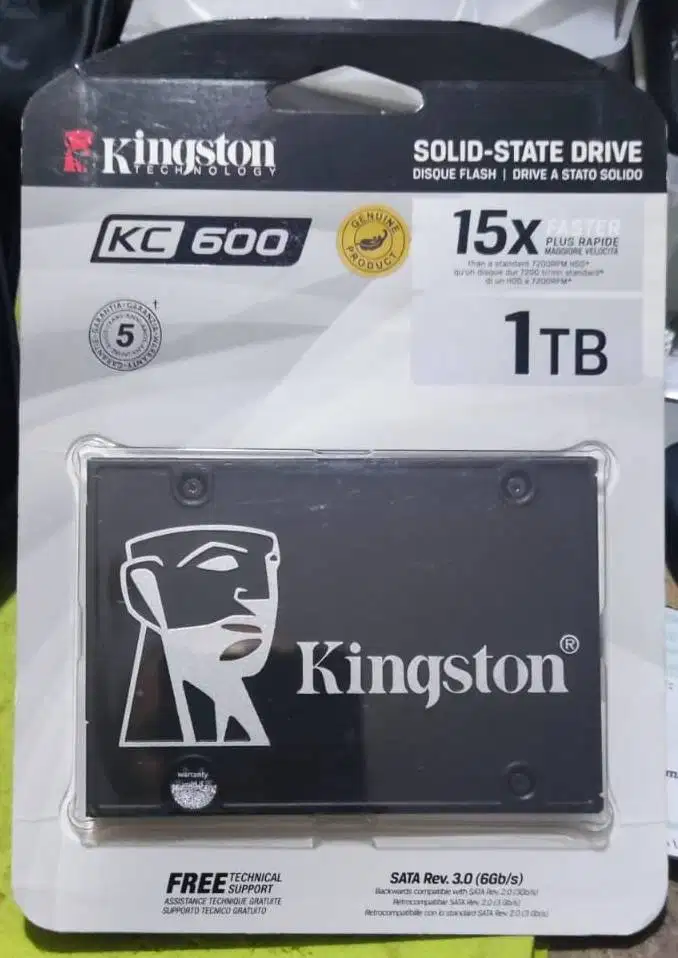 Kingston SSD KC600 SATA 1TB original Resmi segel