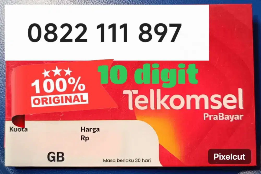 Nomor Cantik 10 digit Telkomsel Kouta 260 GB 1 tahun - Nomor Baru