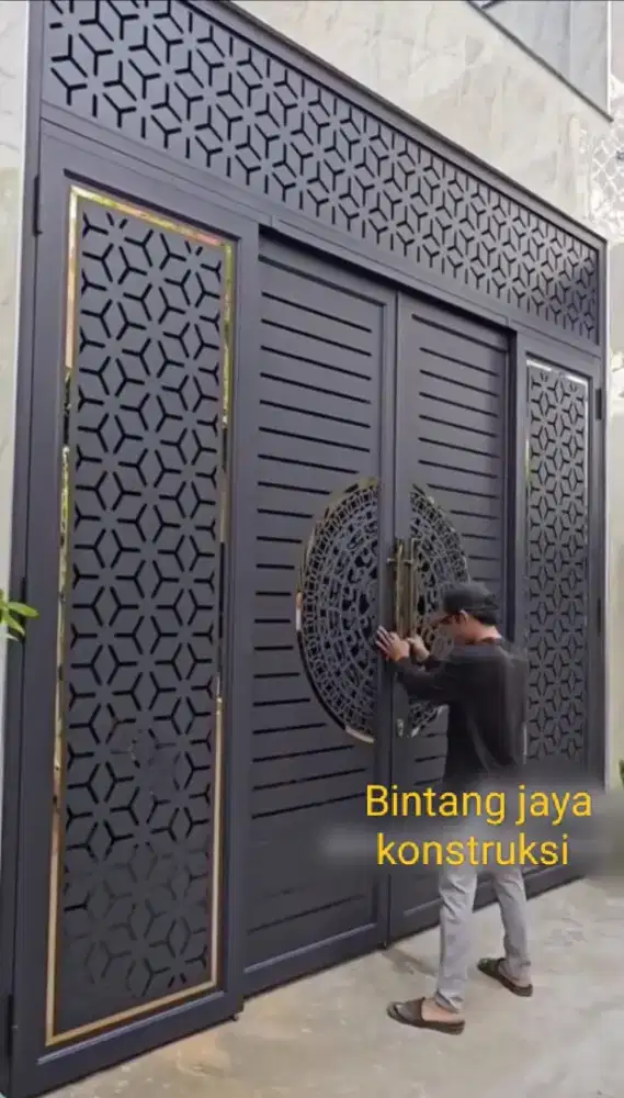 Pintu gerbang sliding swing  terbaru