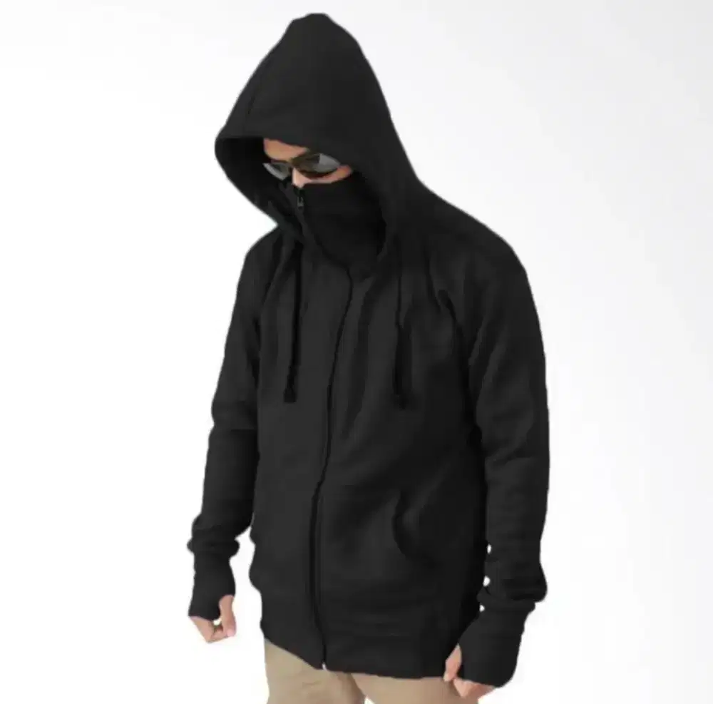 Hoody Balaclava Zipper Black