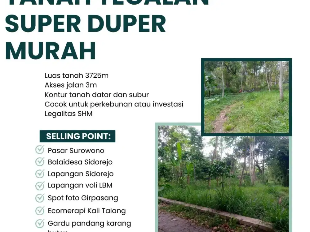 TANAH TEGALAN ASRI MURAH MERIAH AREA KEMALANG, KLATEN