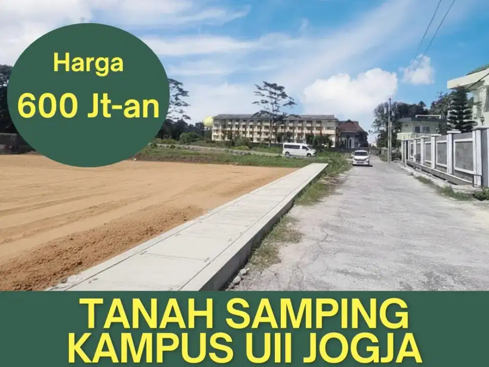 Tanah Jogja Samping Kampus Terbaik UII, Nyaman Huni dan Asri Cocok untuk Kost