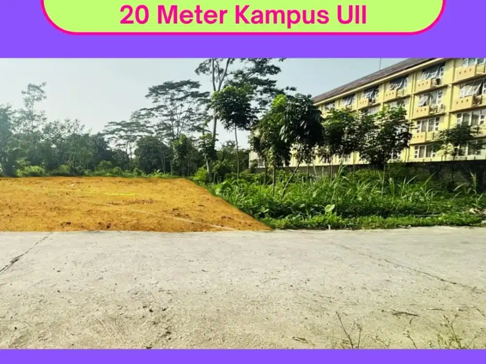 Tanah Jogja Nempel Kampus UII, Cocok untuk Kost Exclusif