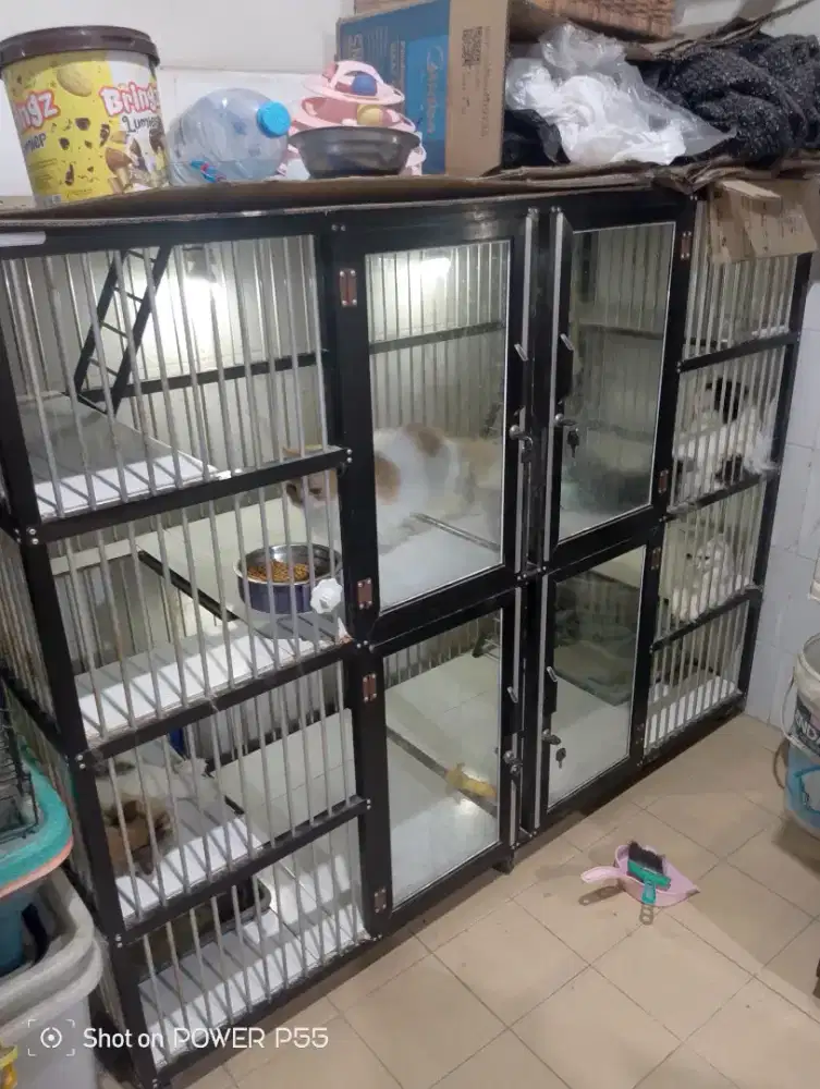 Kandang kucing Aluminium 4 kamar