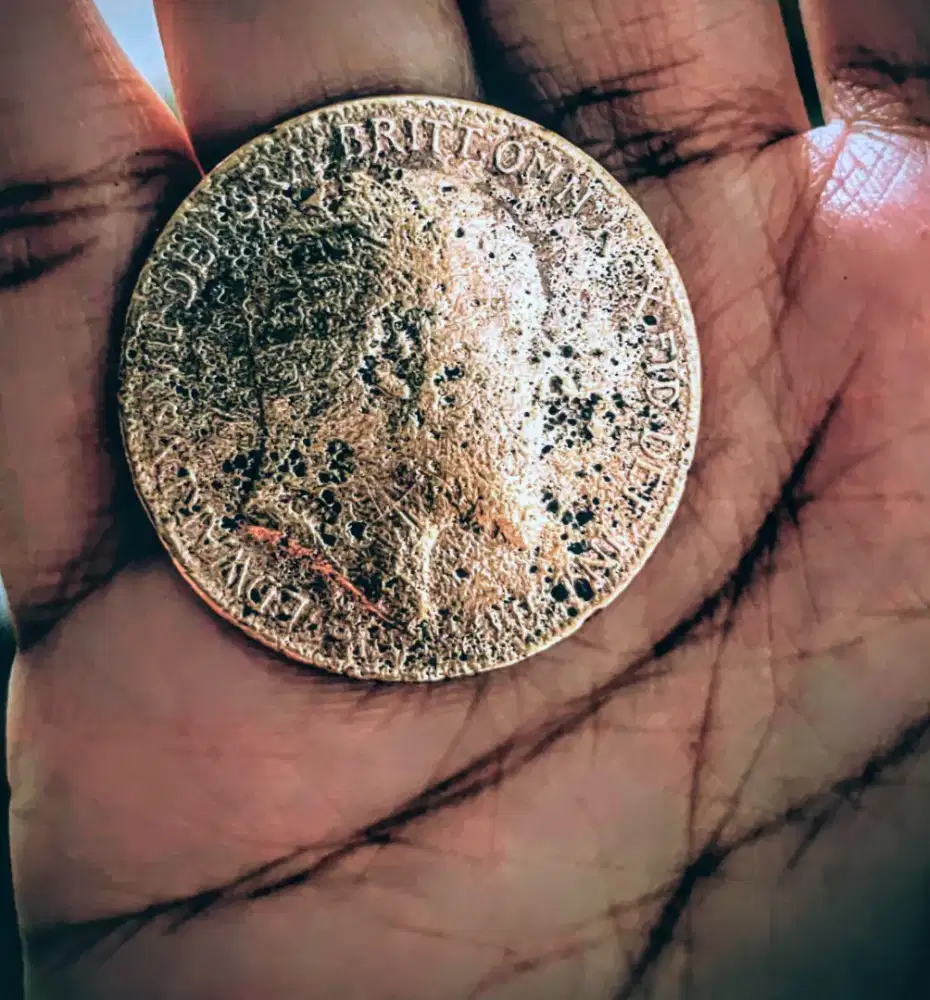 uang koin kuno original tahun 1908