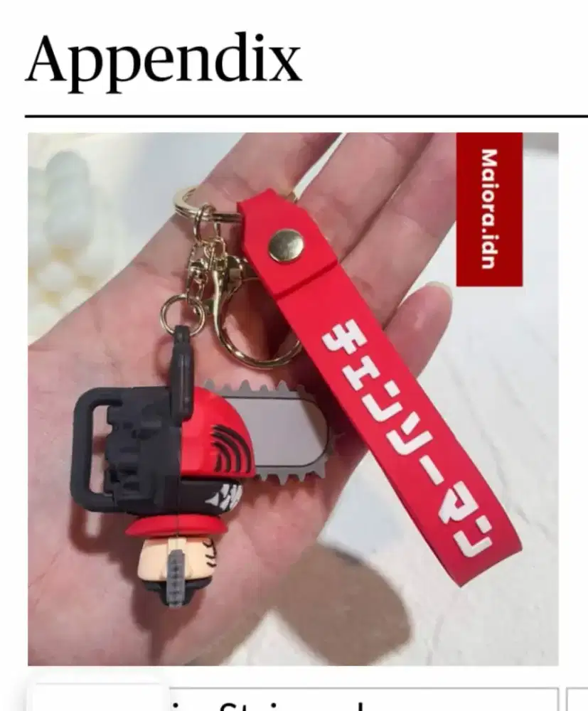 Gantungan kunci karet